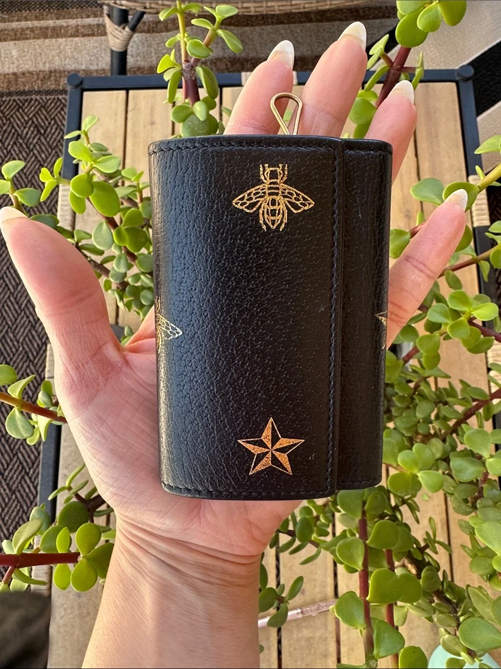 Small Gucci bee wallet and key holder - Picture 1 of 5